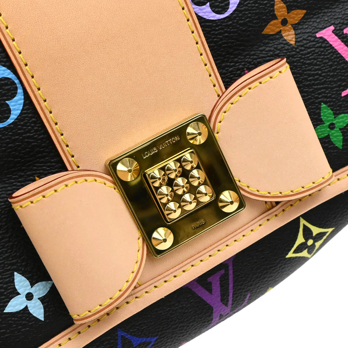 Louis Vuitton 2010 Black Monogram Multicolor Patty Handbag M40306 - Image 6