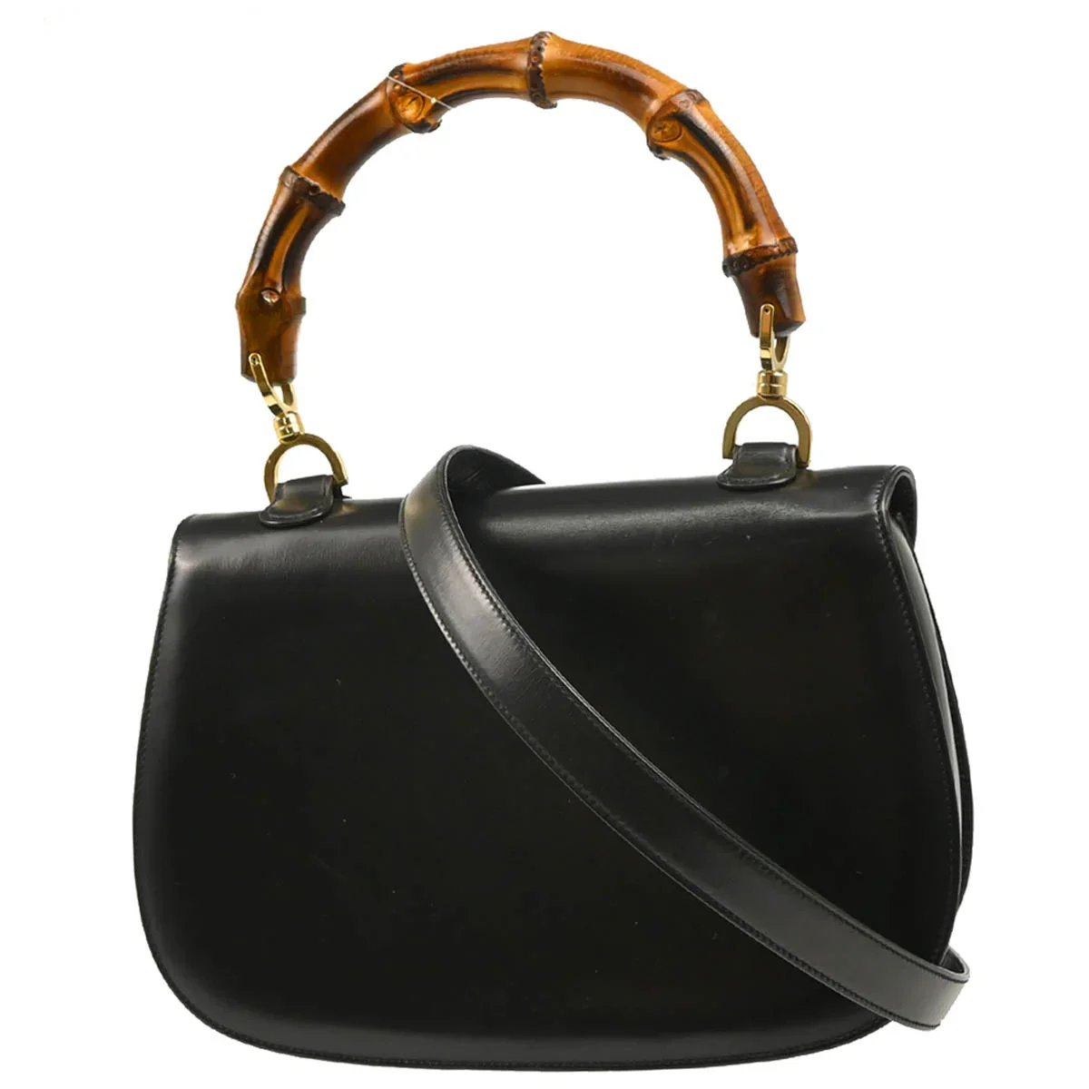 Gucci 1970-1990s Bamboo 2way Shoulder Handbag - Image 2