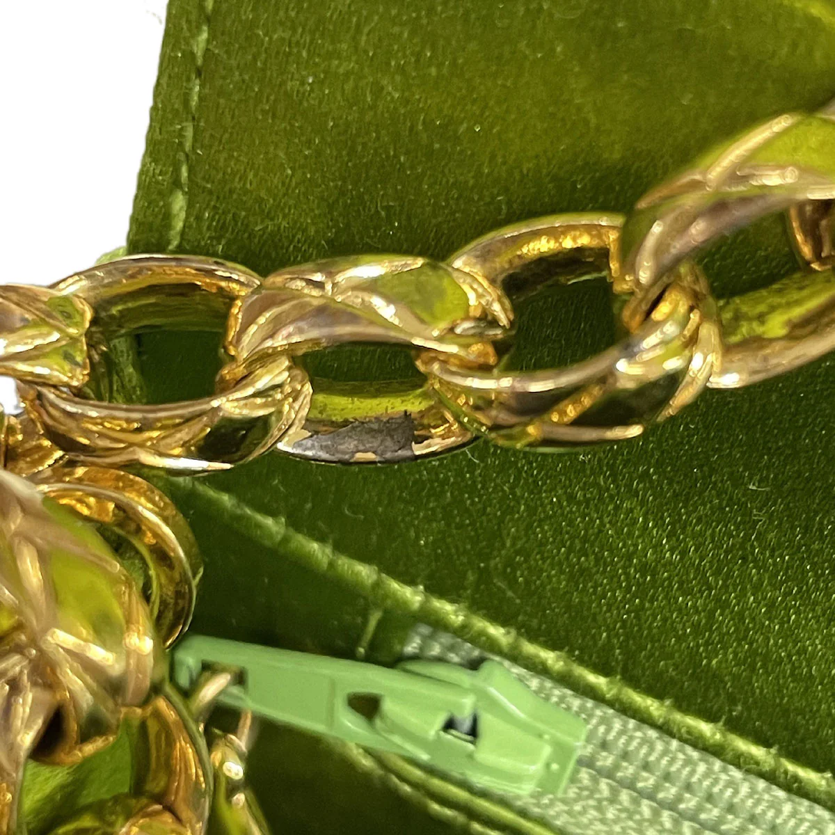 Chanel Green Satin Diana Shoulder Bag - Image 13