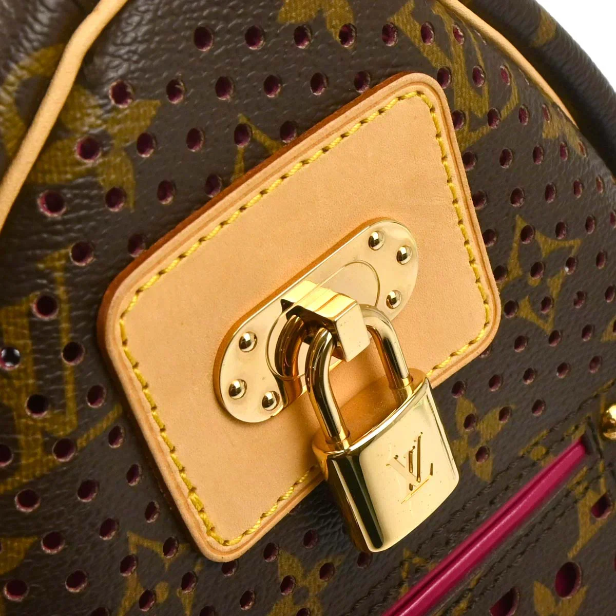 Louis Vuitton 2006 Pink Monogram Perfo Speedy 30 Handbag M95180 - Image 8