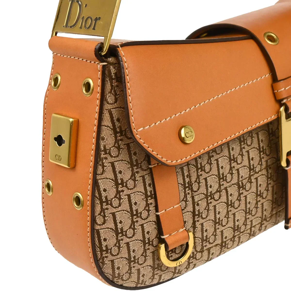 Christian Dior 2002 Brown Trotter Street Chic Columbus Shoulder Bag - Image 3