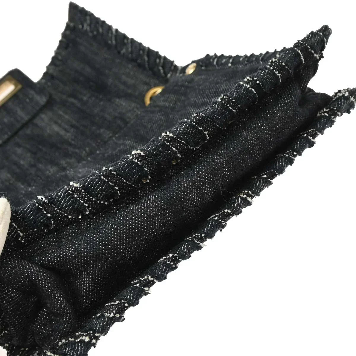 Chanel Indigo Denim Night Flight Mademoiselle Lock Shoulder Bag - Image 5