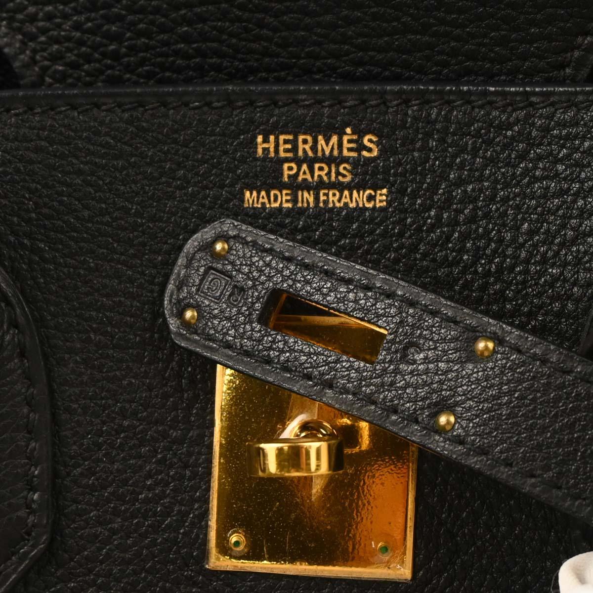 Hermes Black Togo Birkin 35 Handbag - Image 9