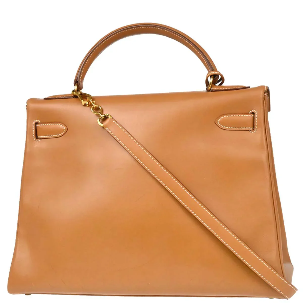 Hermes Gold Box Calf Kelly 32 Retourne 2way Shoulder Handbag - Image 2