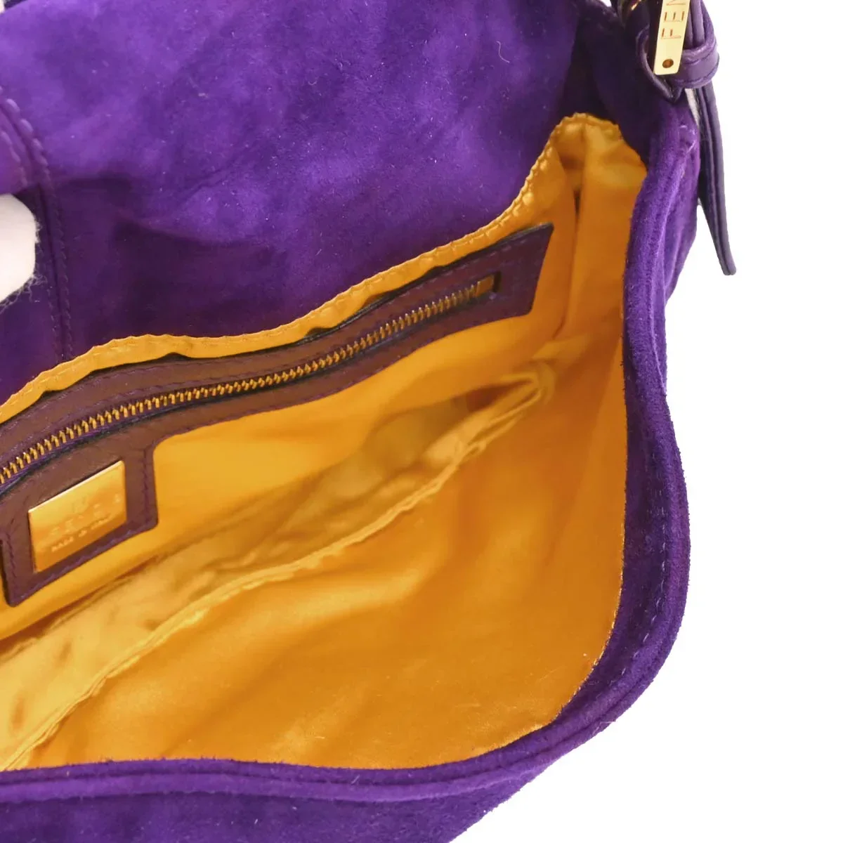 Fendi 2009 Suede Baguette Handbag - Image 5