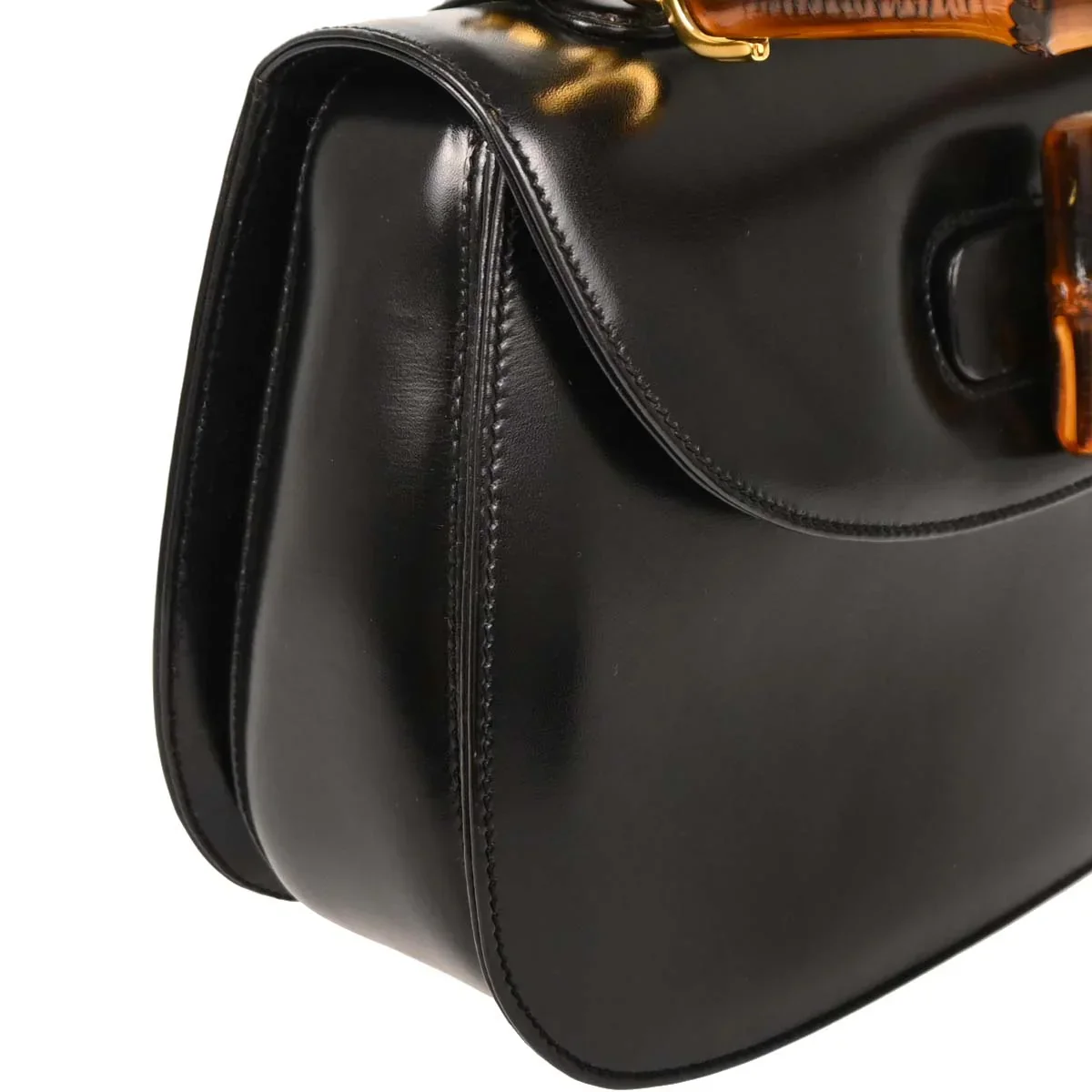 Gucci Black Bamboo 2way Shoulder Handbag - Image 3