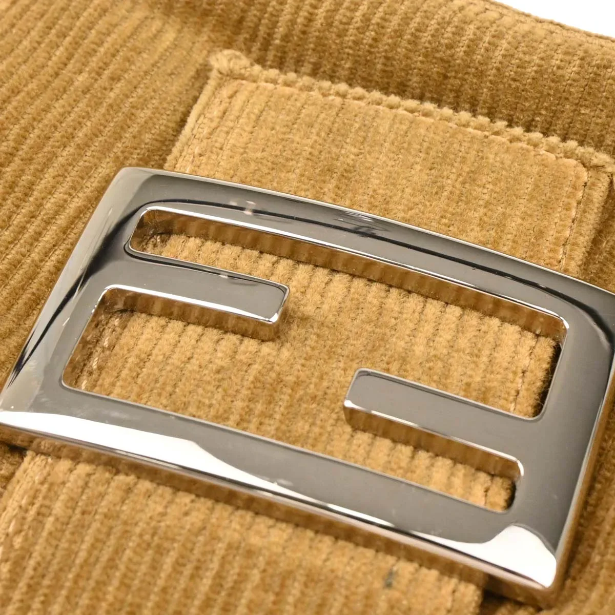 Fendi 2000 Brown Corduroy Mini Handbag - Image 7