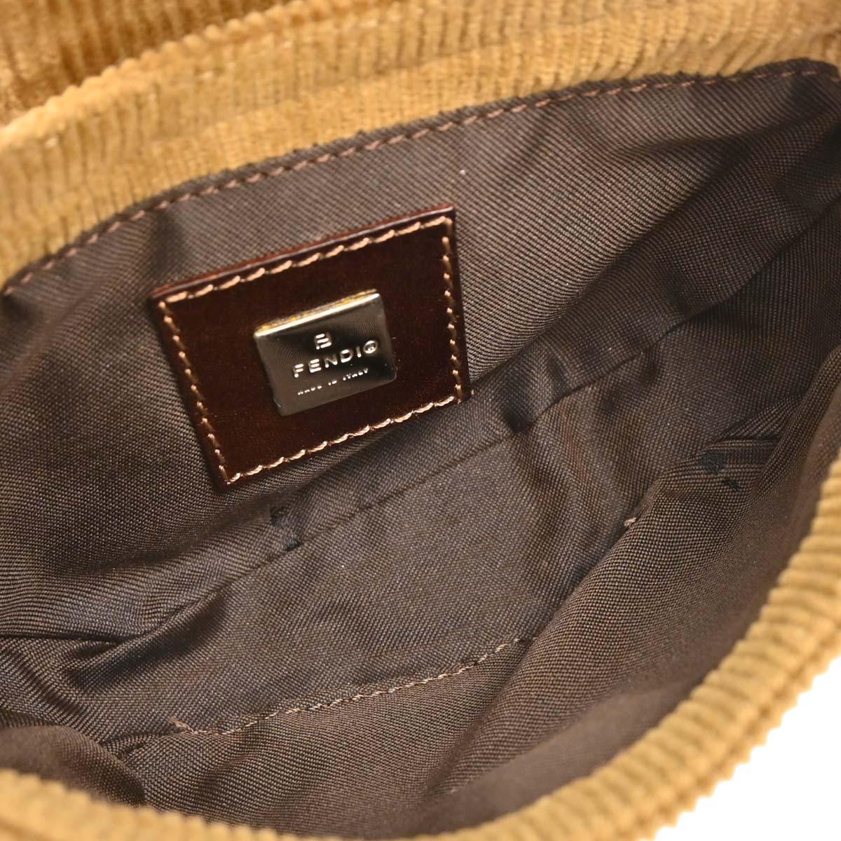 Fendi 2000 Brown Corduroy Mini Handbag - Image 8