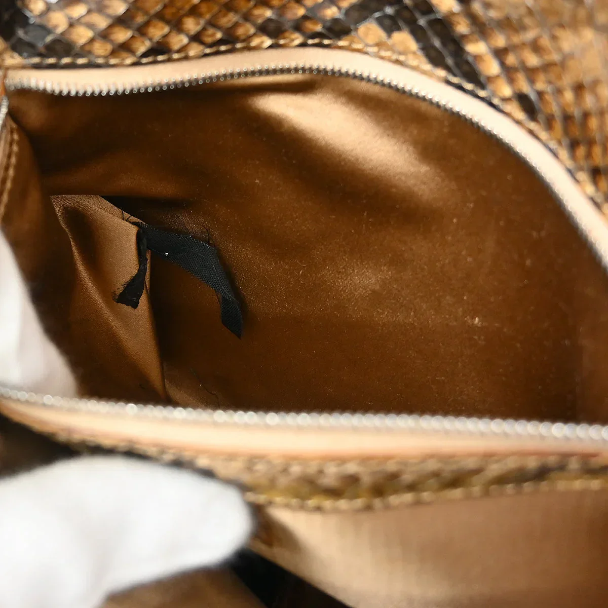 Fendi 1990-2000s * Python Baguette Handbag - Image 10