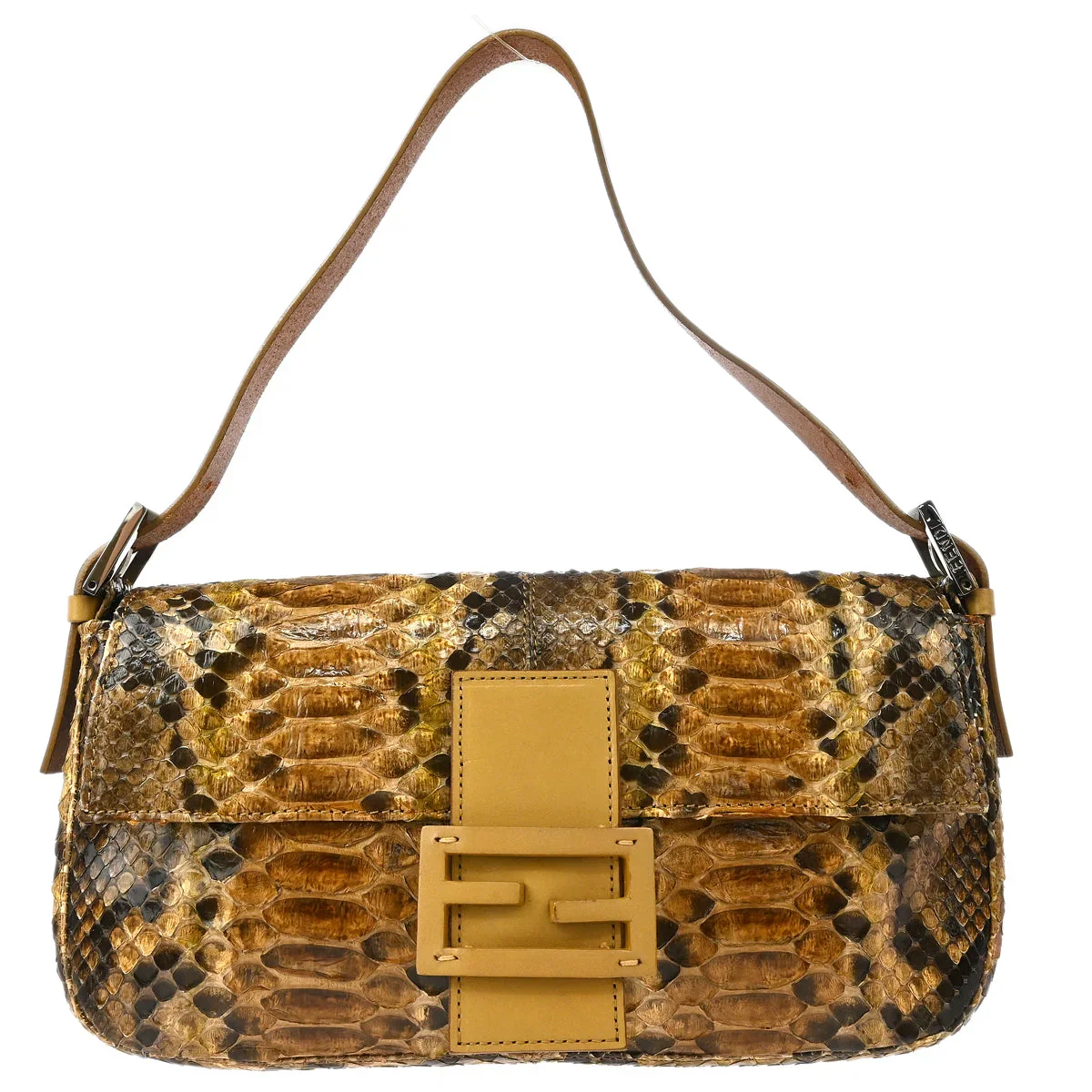 Fendi 1990-2000s * Python Baguette Handbag - Image 2