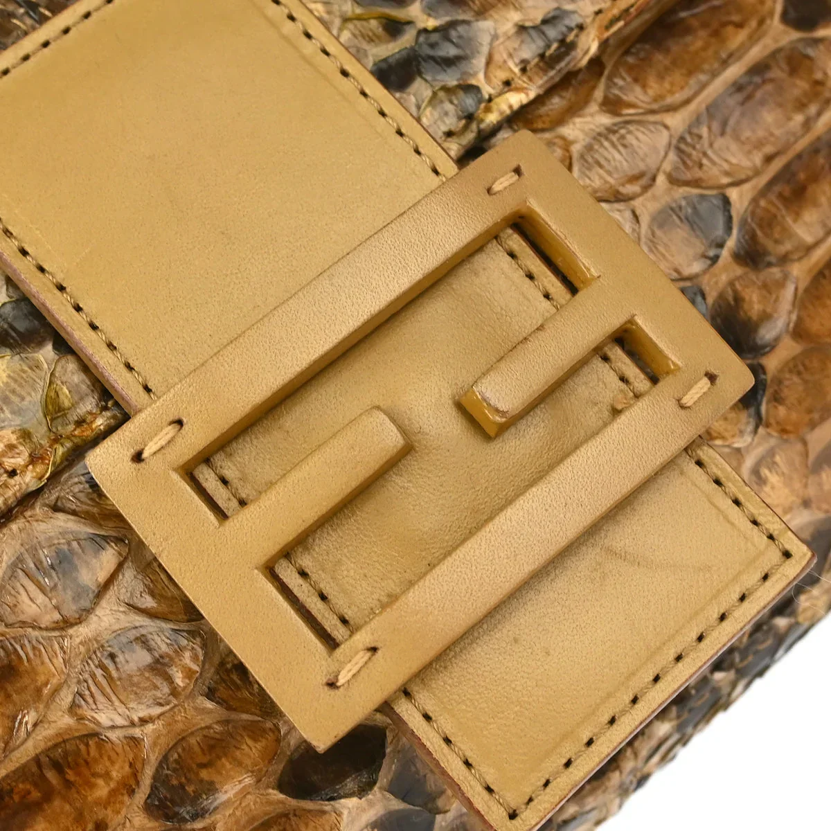 Fendi 1990-2000s * Python Baguette Handbag - Image 5