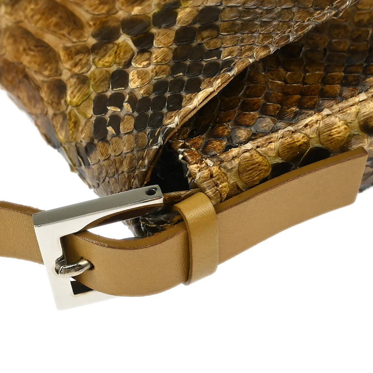 Fendi 1990-2000s * Python Baguette Handbag - Image 6
