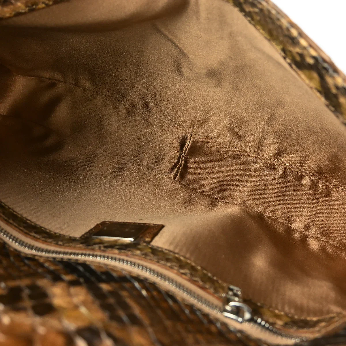 Fendi 1990-2000s * Python Baguette Handbag - Image 8