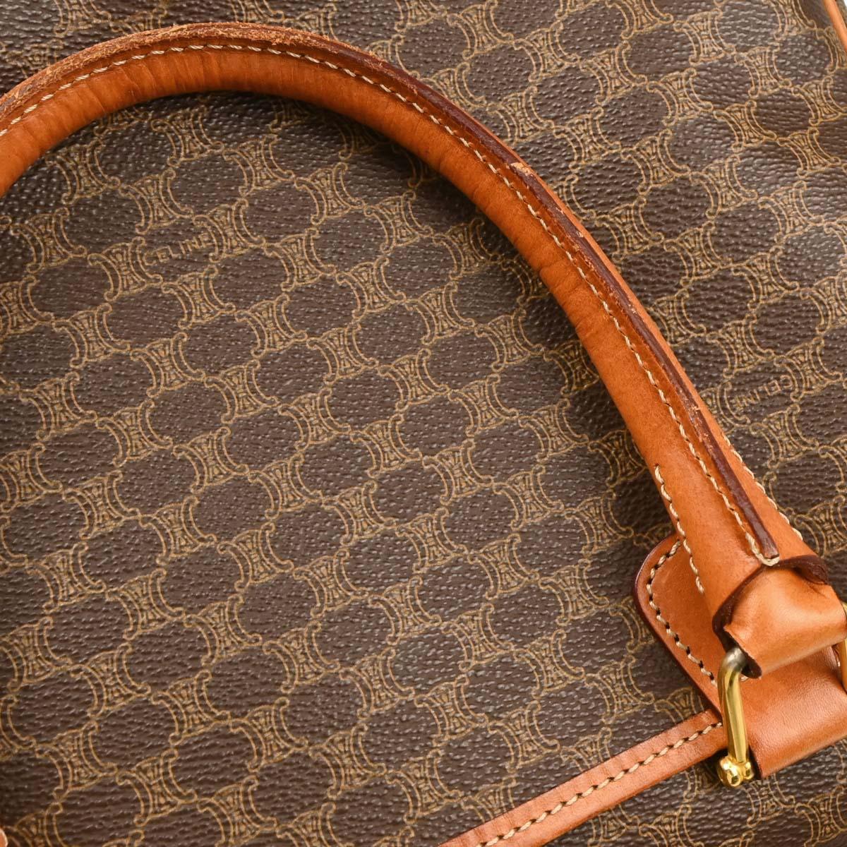 Celine Brown Macadam Handbag - Image 10