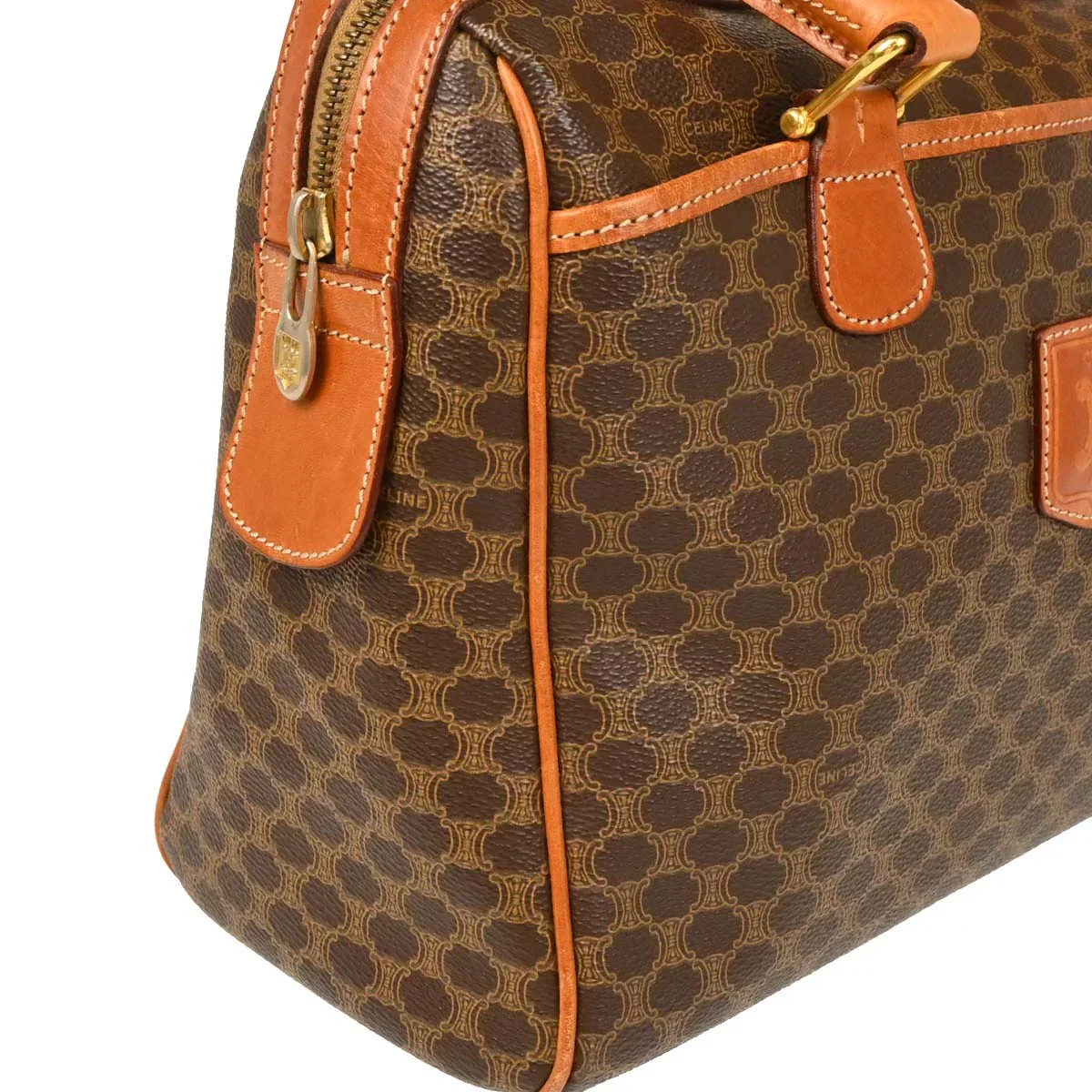 Celine Brown Macadam Handbag - Image 3