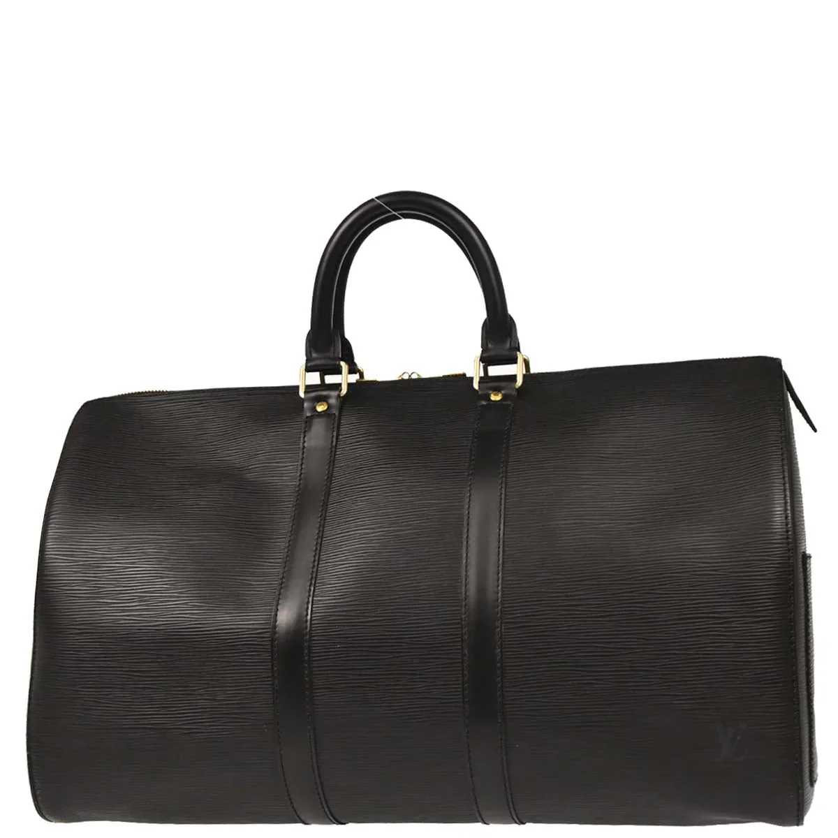 Louis Vuitton 1999 Black Epi Keepall 45 Travel Handbag M42972 - Image 2