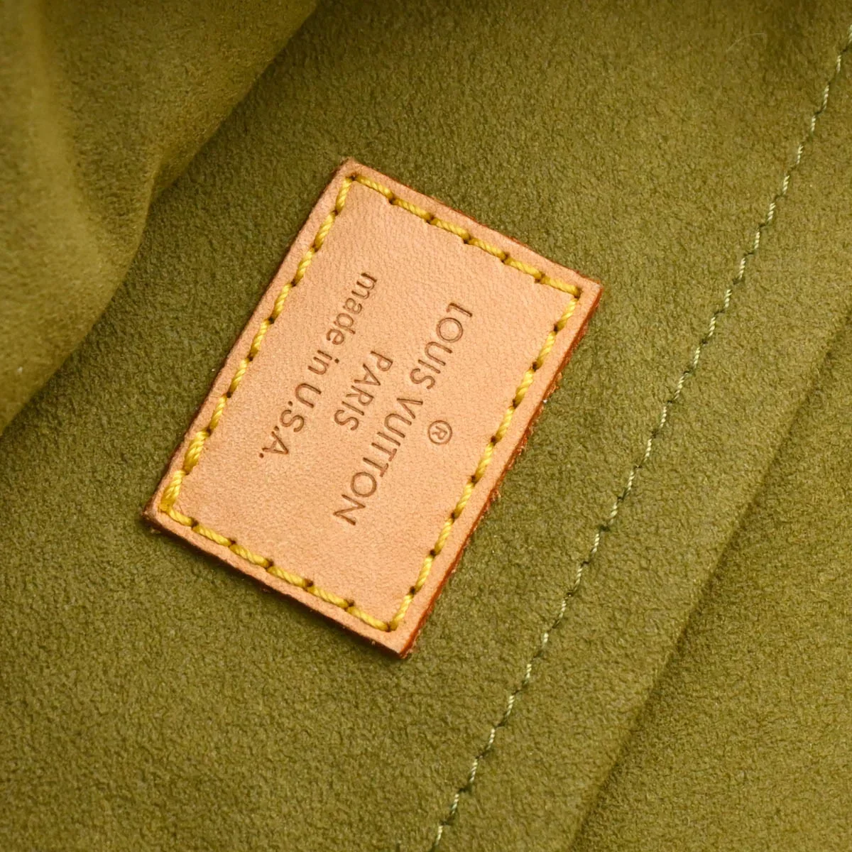 Louis Vuitton 2006 Green Monogram Denim Baggy PM Shoulder Bag M95213 - Image 9