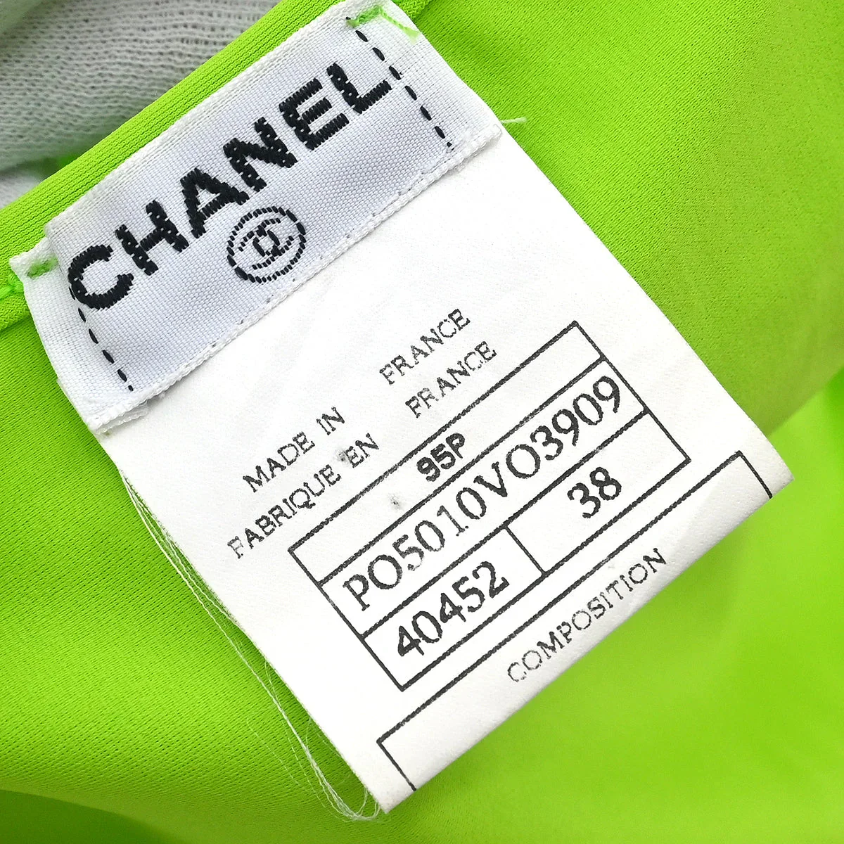 Chanel 1995 Cropped T-shirt Top Green #38 - Image 9
