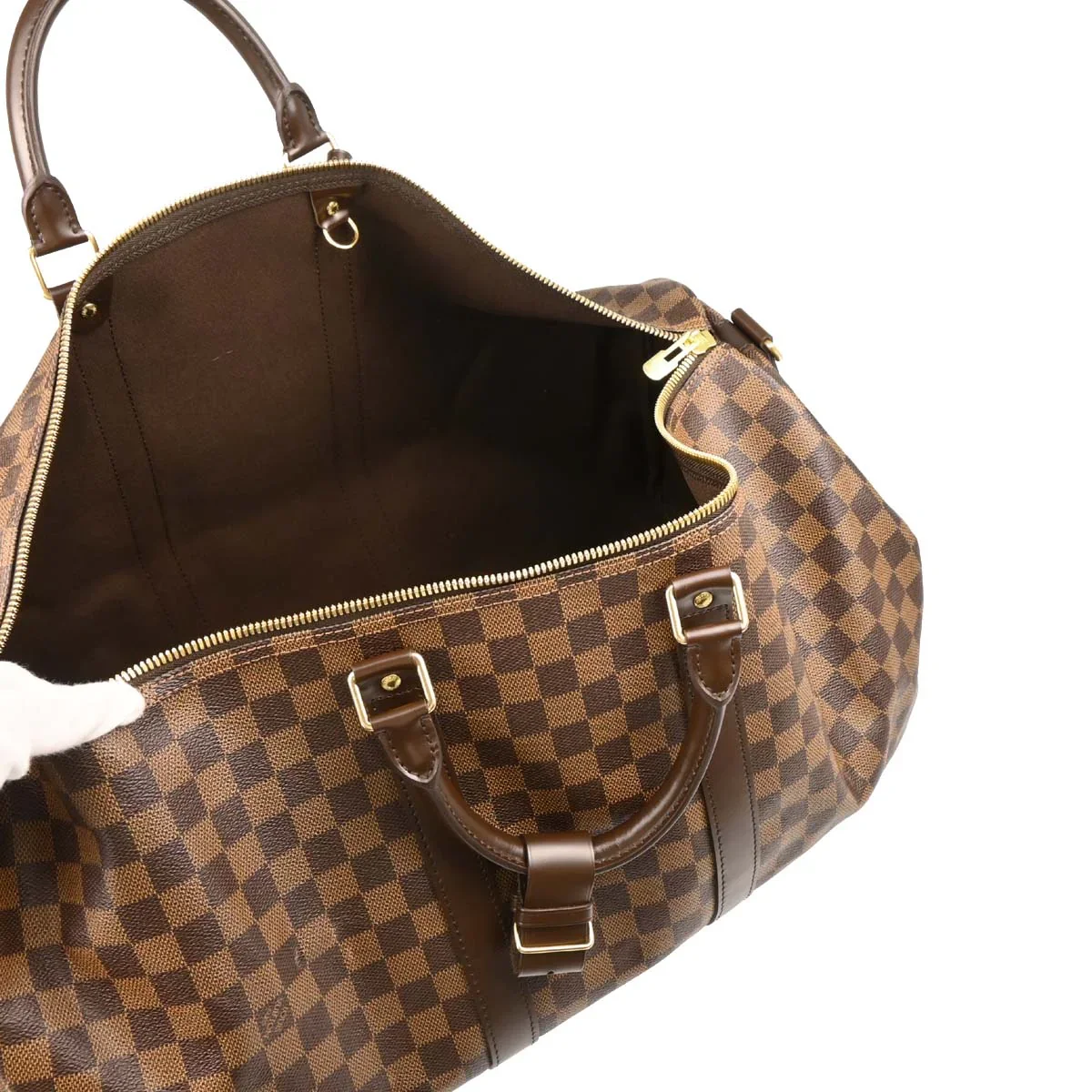 Louis Vuitton 2008 Damier Keepall Bandouliere 55 Duffle Bag N41414 - Image 4