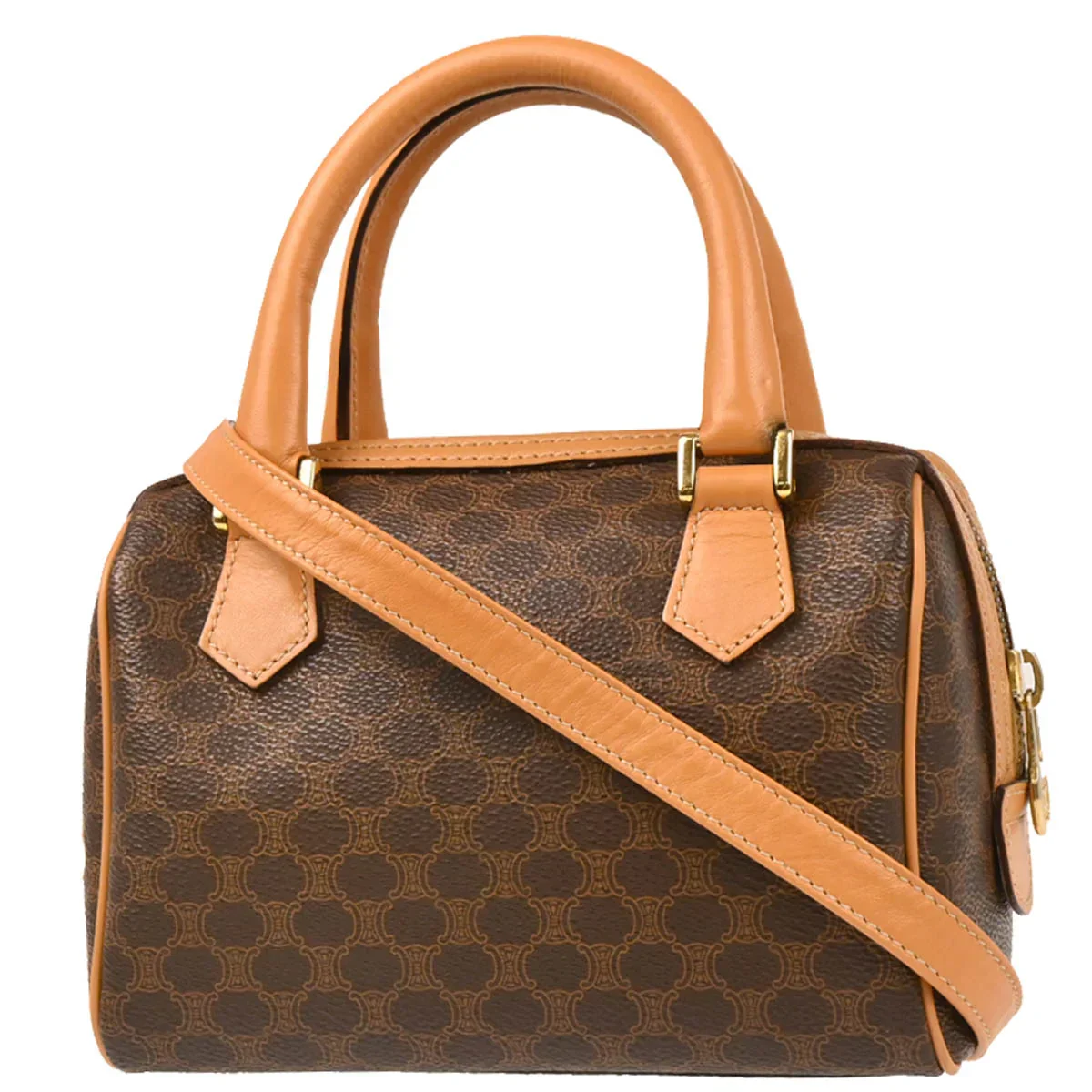 Celine Brown Macadam 2way Shoulder Handbag - Image 2