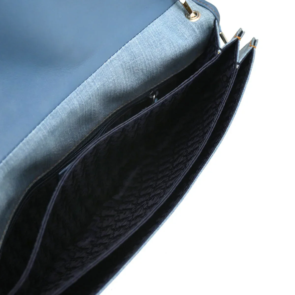 Christian Dior 2002 Light Blue Denim Admit It Handbag - Image 4