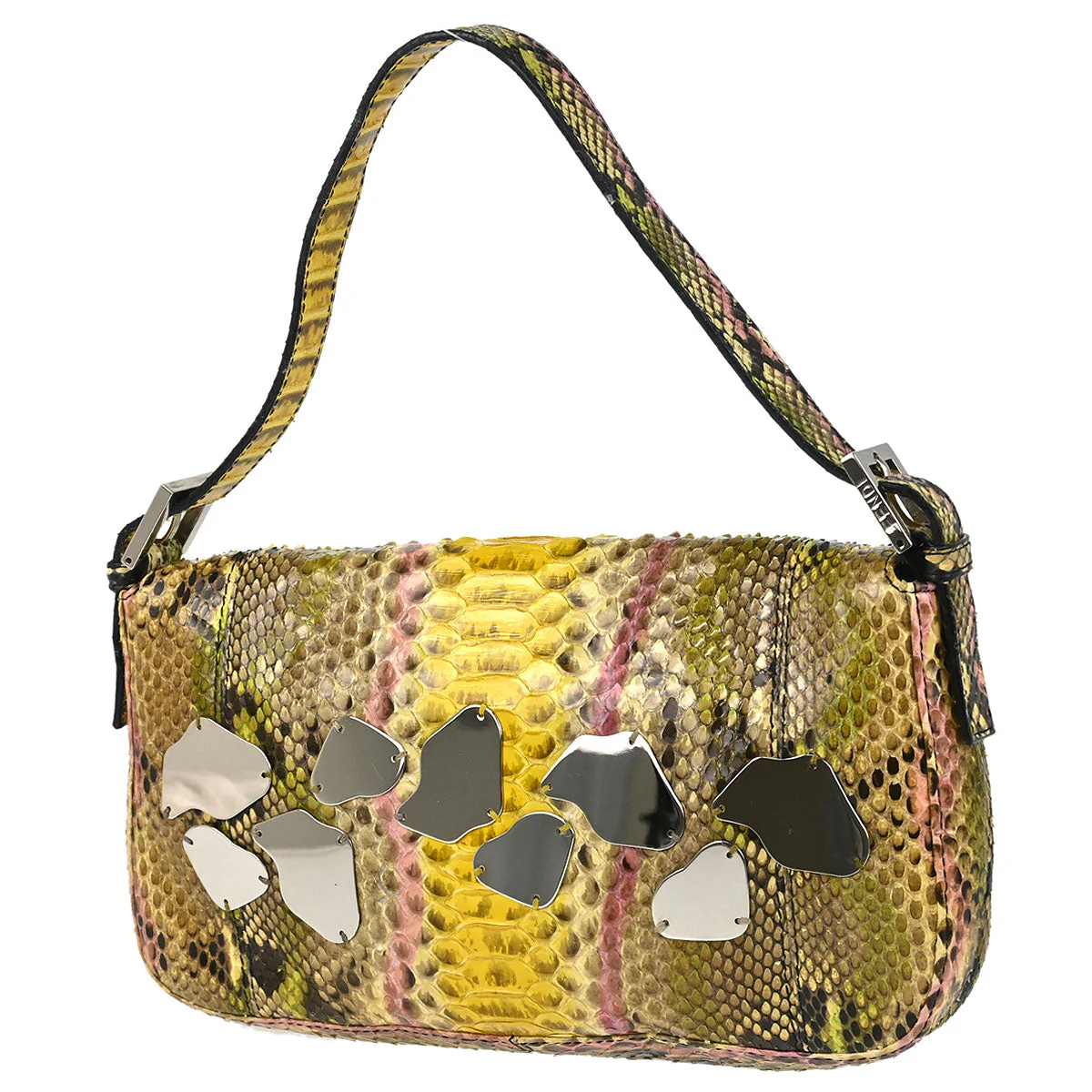 Fendi * Beige Python Baguette Handbag - Image 2
