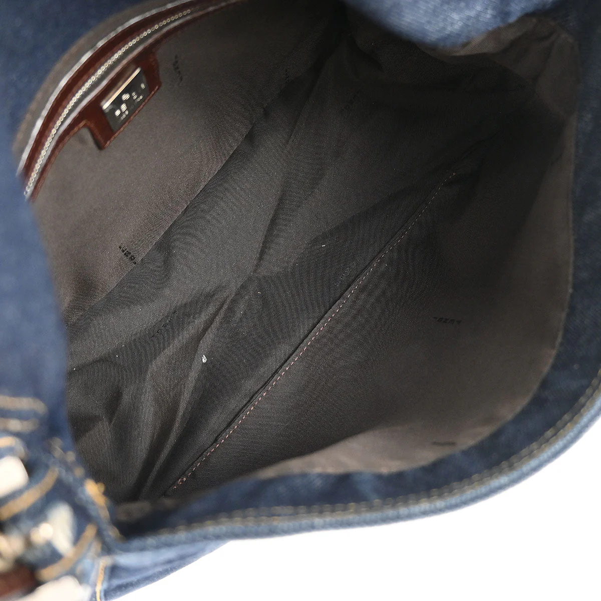 Fendi Navy Denim Mamma Baguette Handbag - Image 8