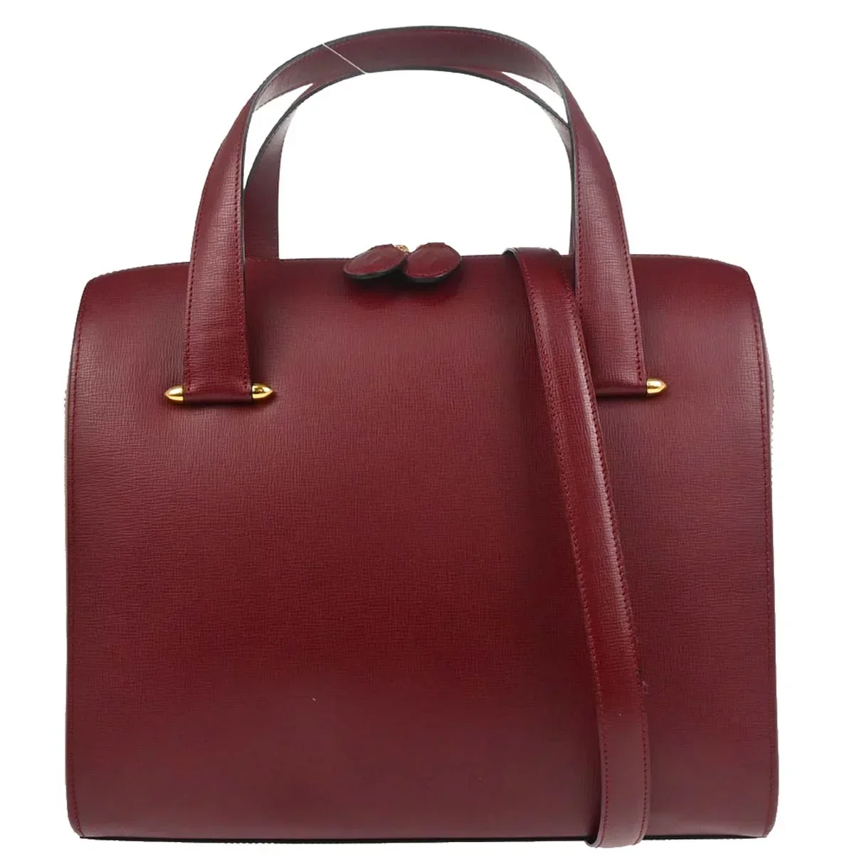 Cartier Bordeaux Leather Must de Cartier 2way Shoulder Handbag - Image 11