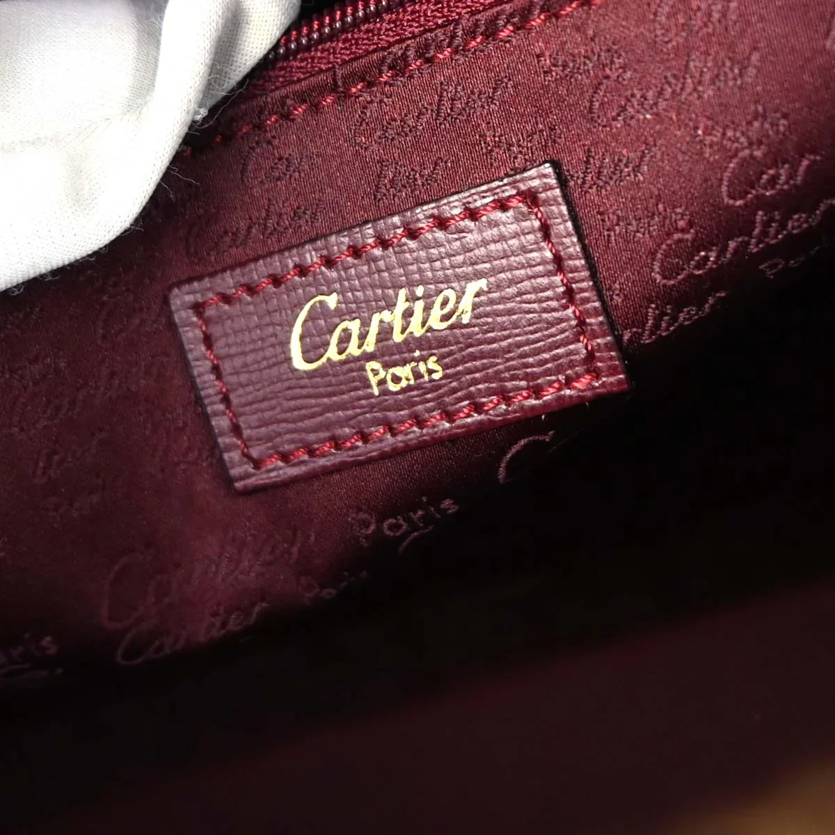 Cartier Bordeaux Leather Must de Cartier 2way Shoulder Handbag - Image 18