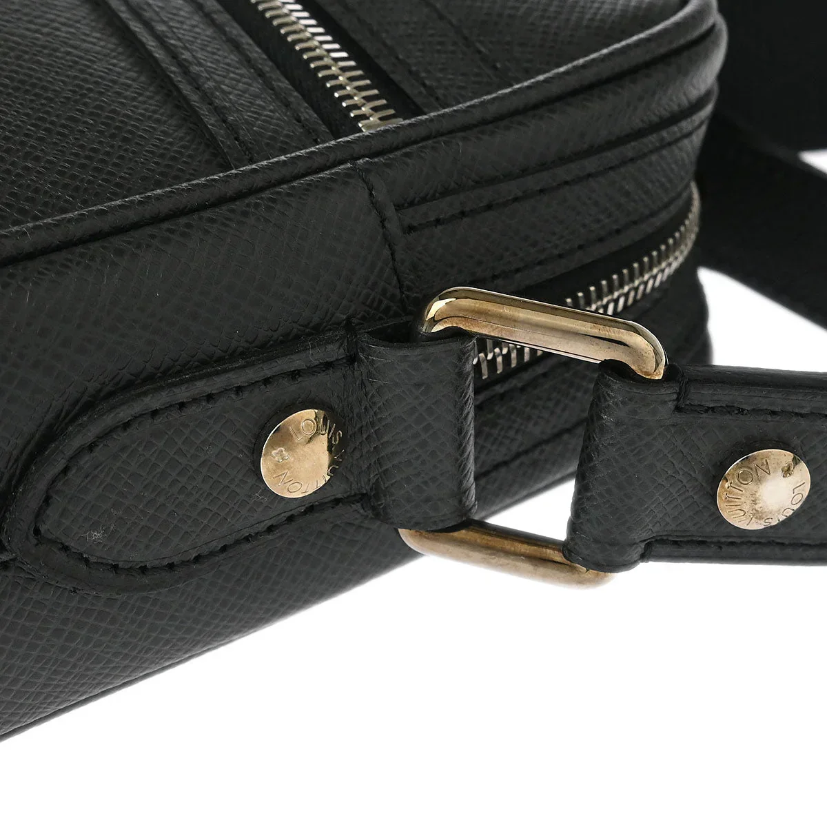 Louis Vuitton 2006 Black Taiga Dimitri Shoulder Bag M32462 - Image 4