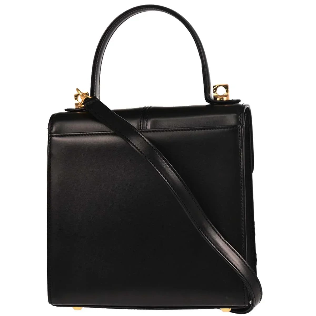 Yves Saint Laurent Black Leather 2way Shoulder Handbag - Image 2