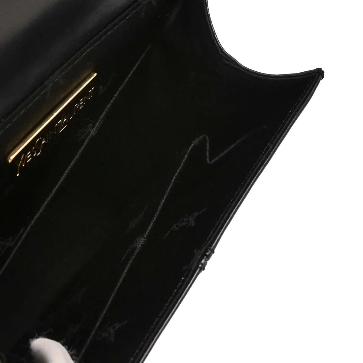 Yves Saint Laurent Black Leather 2way Shoulder Handbag - Image 4