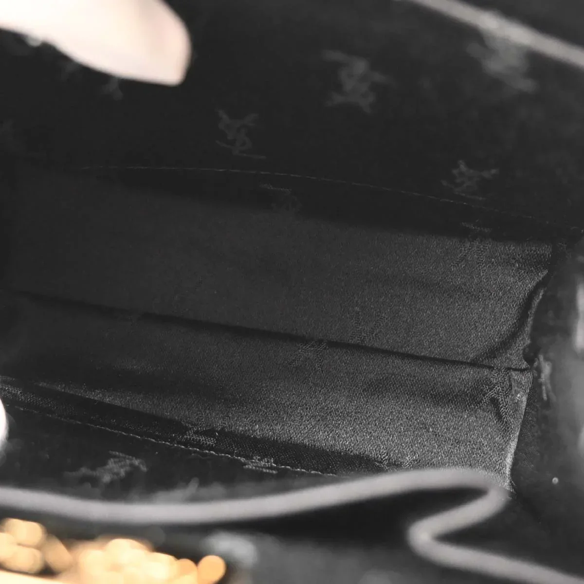 Yves Saint Laurent Black Leather 2way Shoulder Handbag - Image 8