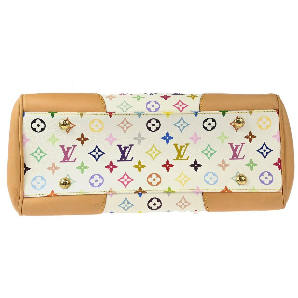 Louis Vuitton 2008 White Monogram Multicolor Beverly GM Handbag M40201 - Image 3