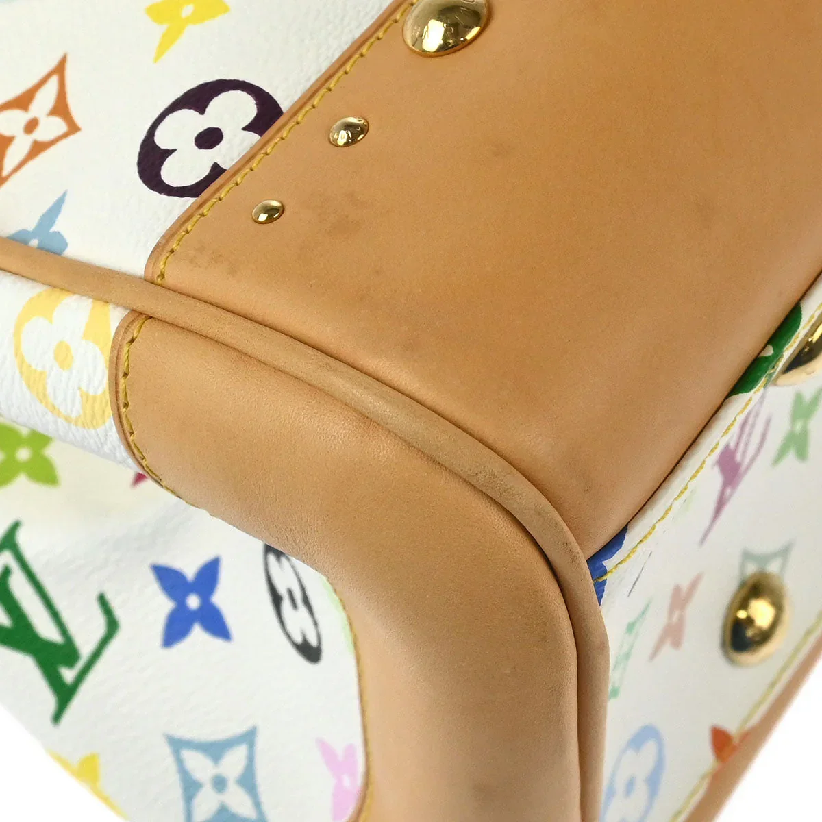 Louis Vuitton 2008 White Monogram Multicolor Beverly GM Handbag M40201 - Image 4