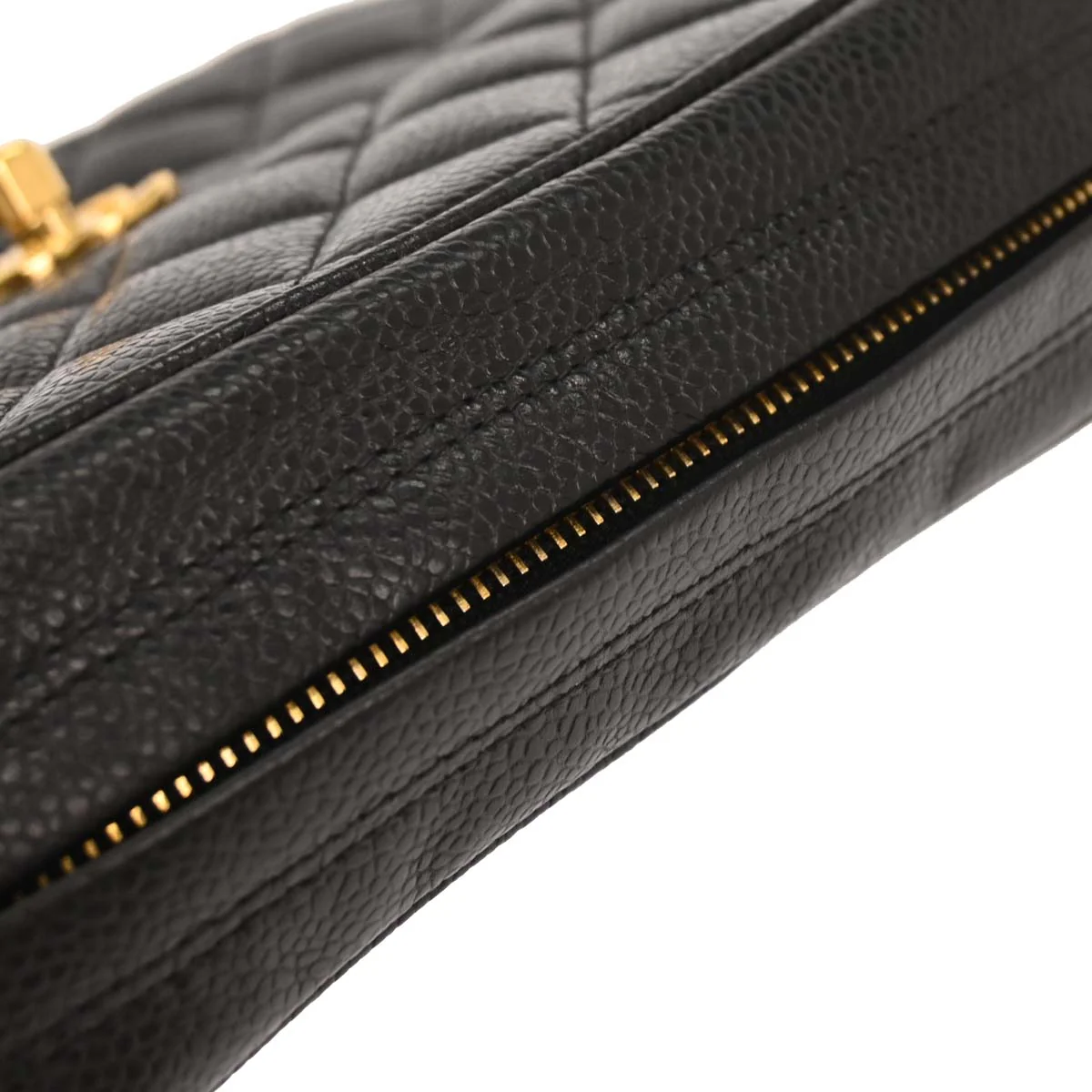 Chanel 1994-1996 Black Caviar Camera Bag Small - Image 6