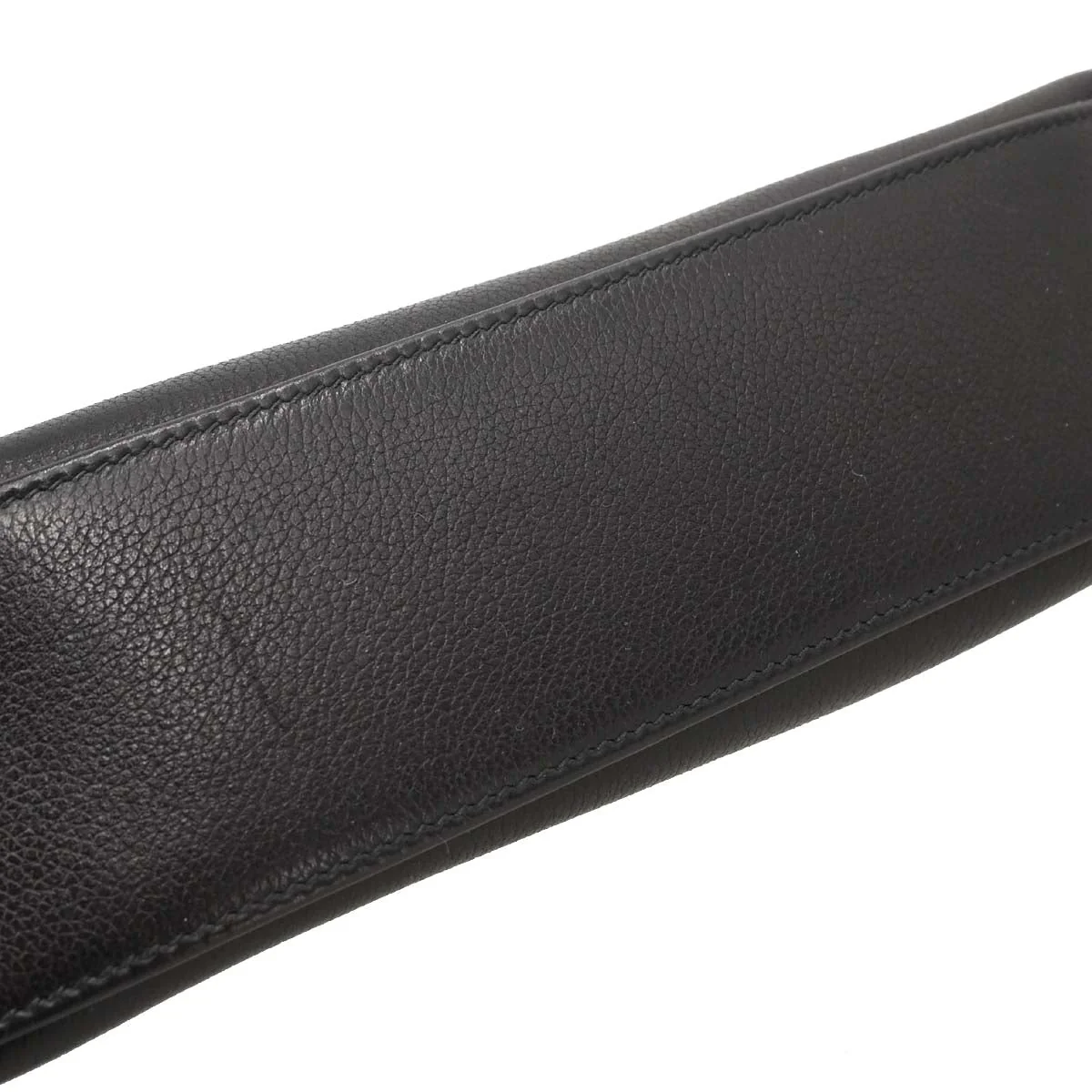 Hermes 2004 Black Evergrain Kelly Pochette Handbag - Image 3