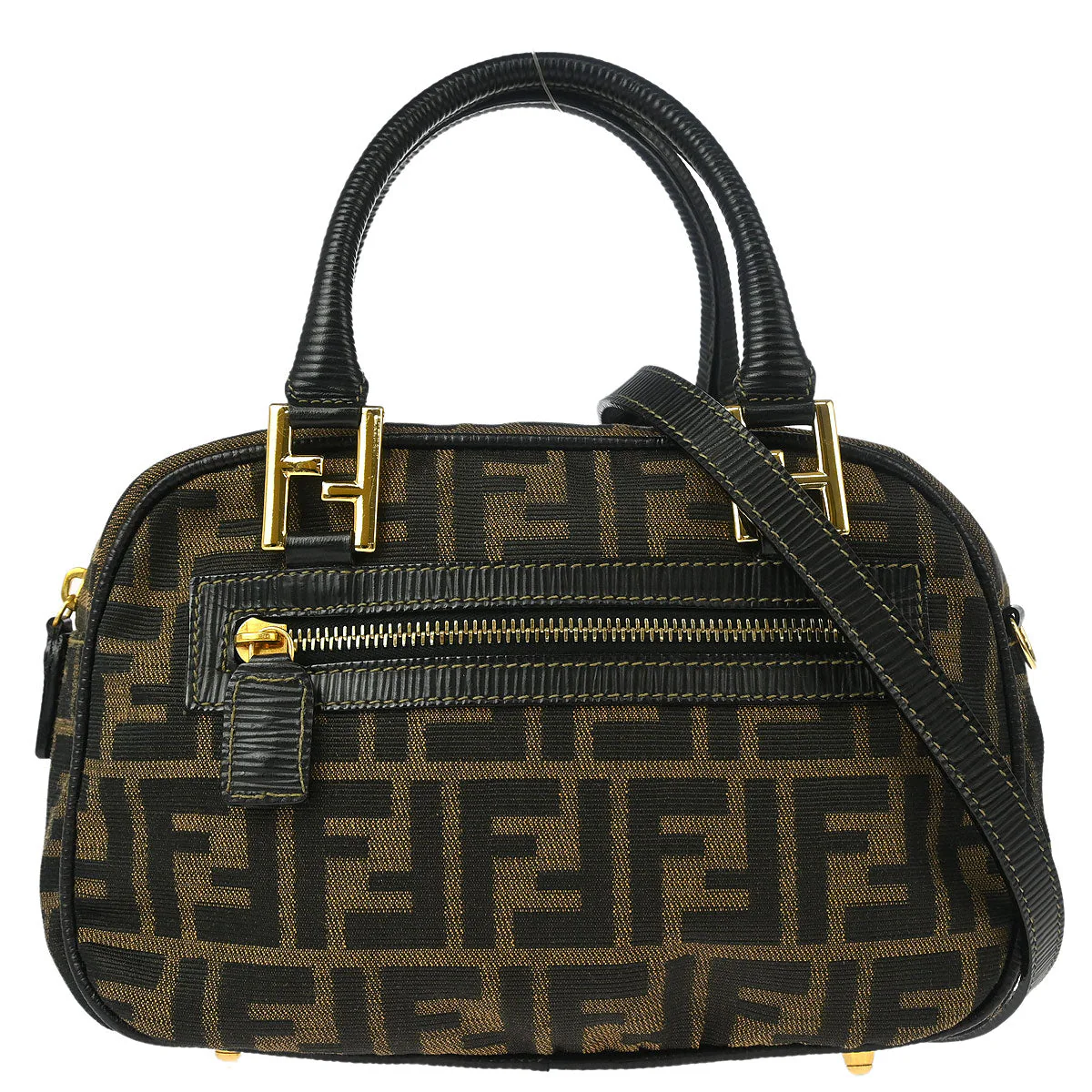 Fendi Brown Black Zucca Handbag