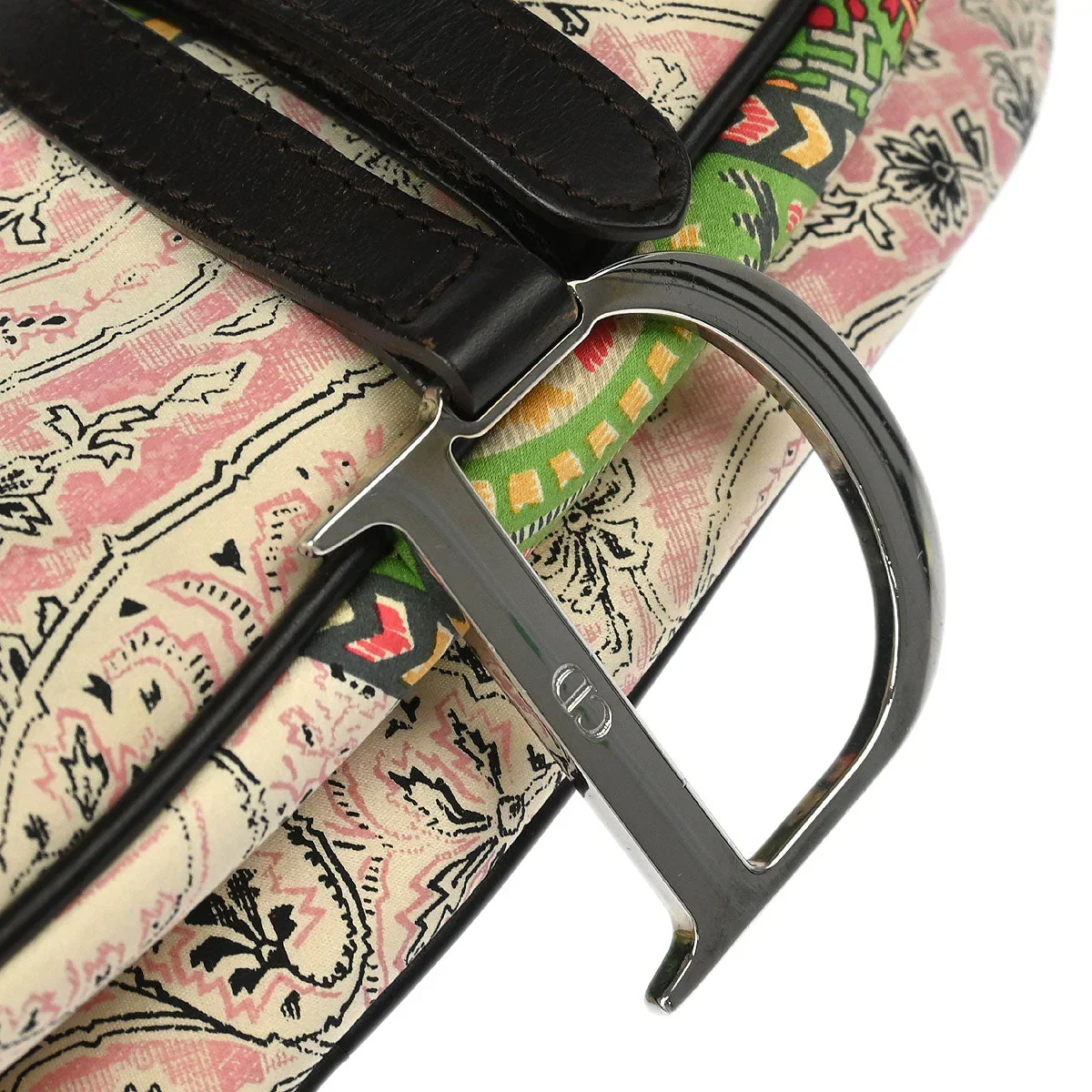 Christian Dior 2003 Multicolor Satin Saddle Handbag - Image 4