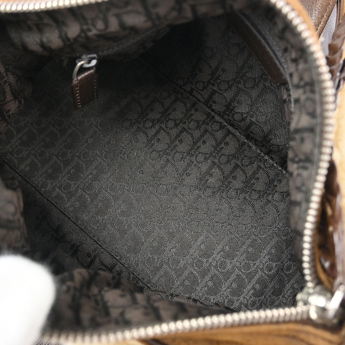Christian Dior Brown Mouton Flight Shoulder Bag - Image 8