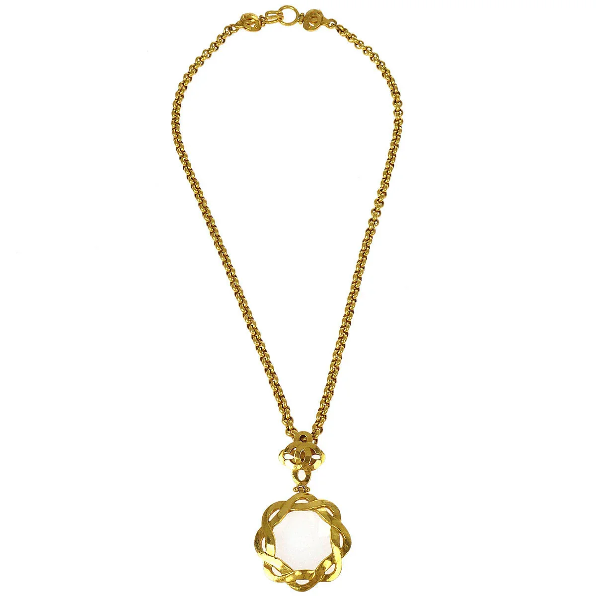 Chanel Chain Necklace Pendant Loupe Gold 97P - Image 5
