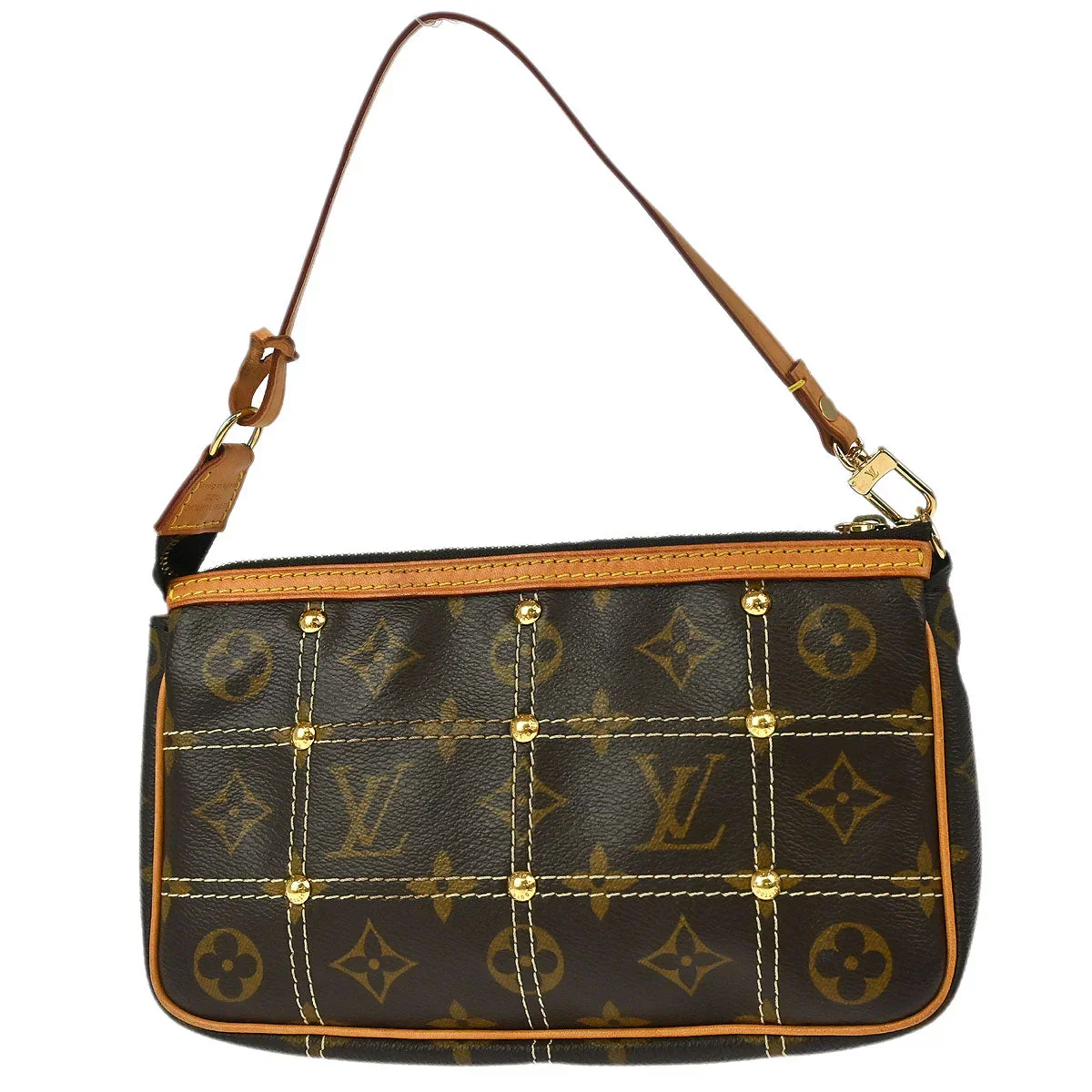 Louis Vuitton 2007 Monogram Rivet Pochette Accessoires Handbag M40141 - Image 2