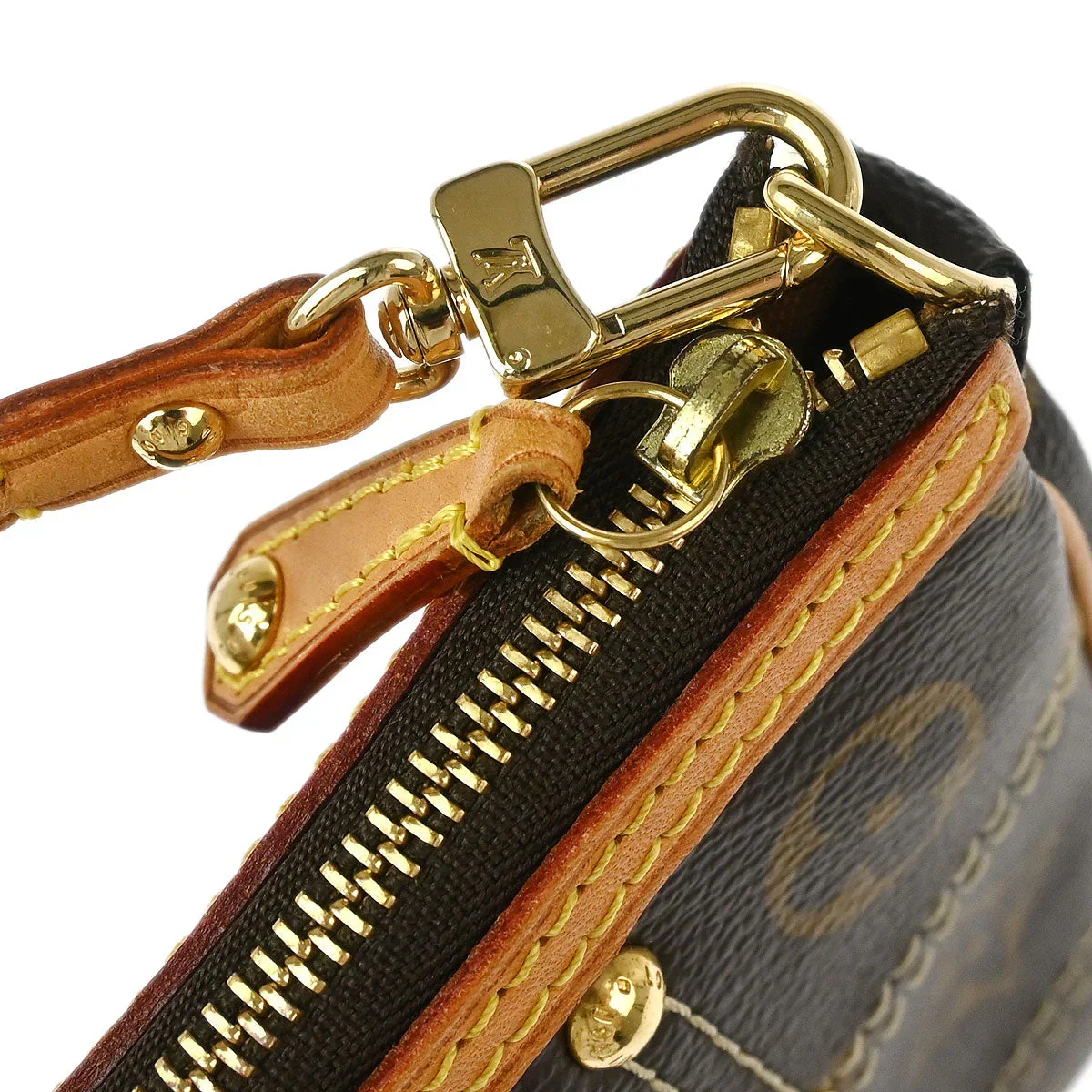 Louis Vuitton 2007 Monogram Rivet Pochette Accessoires Handbag M40141 - Image 5