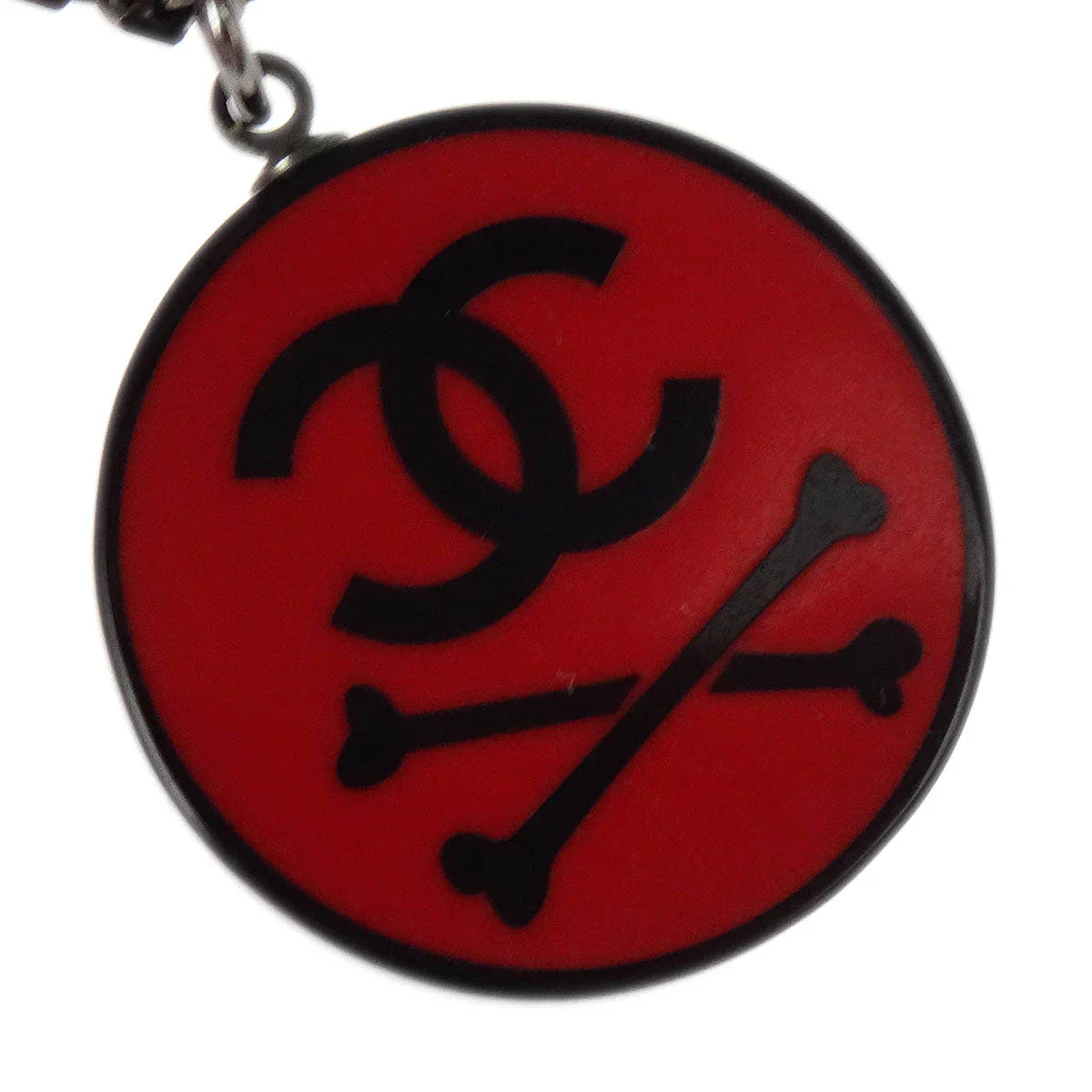 Chanel Medallion Pendant Necklace Silver 03P - Image 3