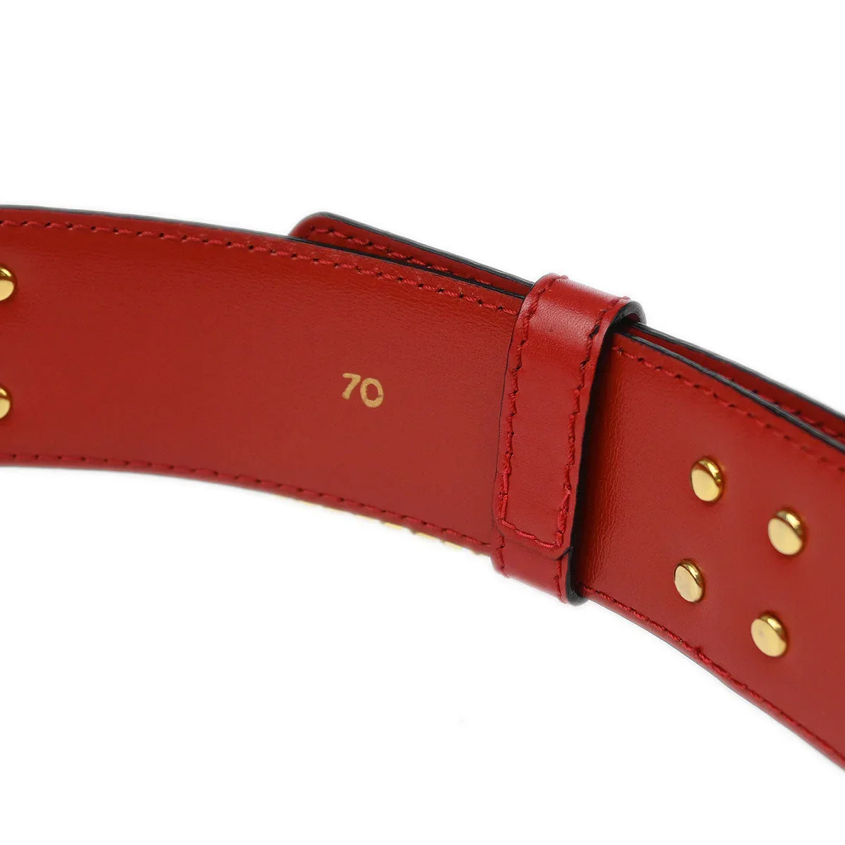 Celine Red Leather Belt #70 Small Good - Image 3