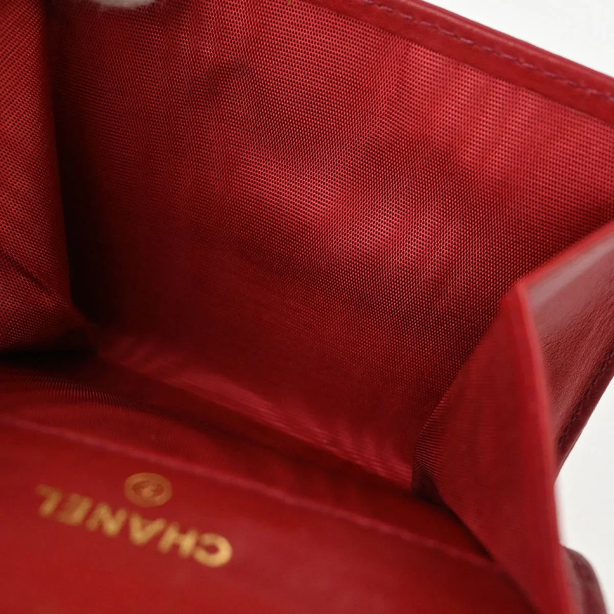 Chanel 1994-1996 Red Caviar Coin Purse Wallet - Image 5