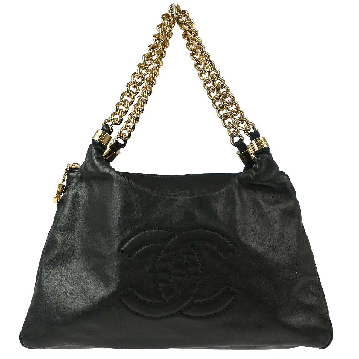 Chanel 2006-2008 Black Calfskin Rodeo Drive Shoulder Bag