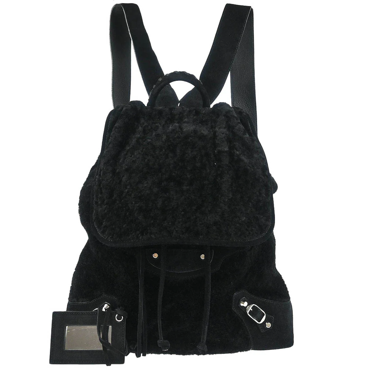 Balenciaga Black Suede Traveler Backpack