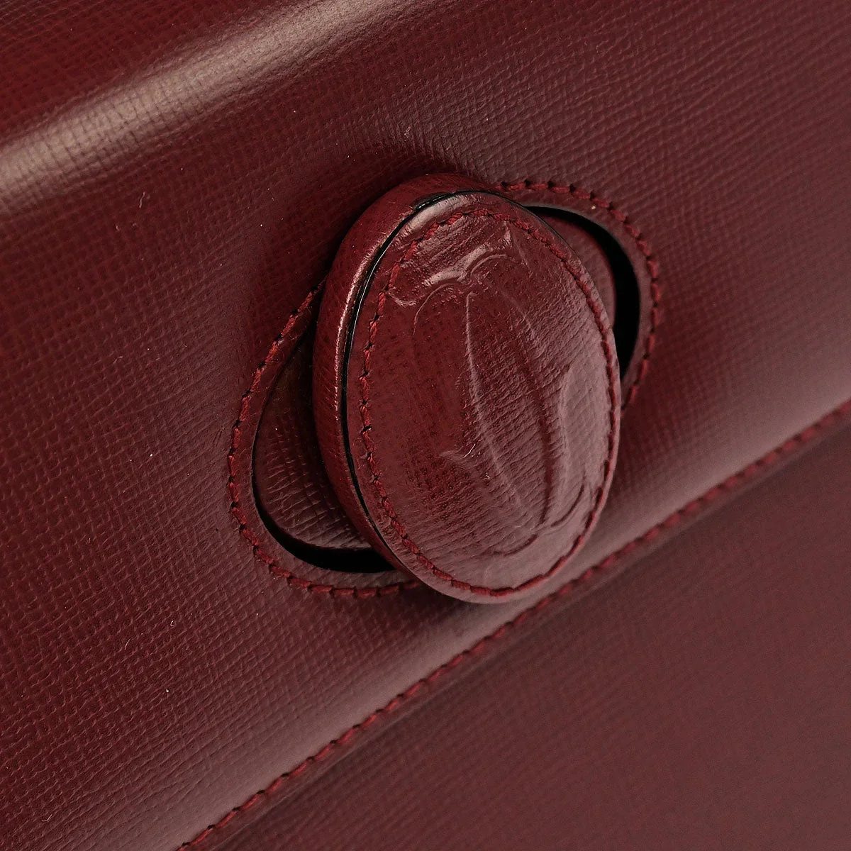 Cartier Bordeaux Leather Must de Cartier Handbag - Image 5