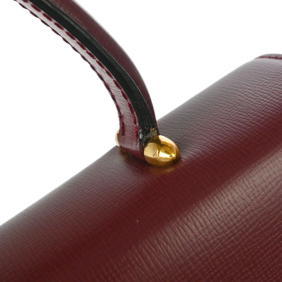 Cartier Bordeaux Leather Must de Cartier Handbag - Image 6